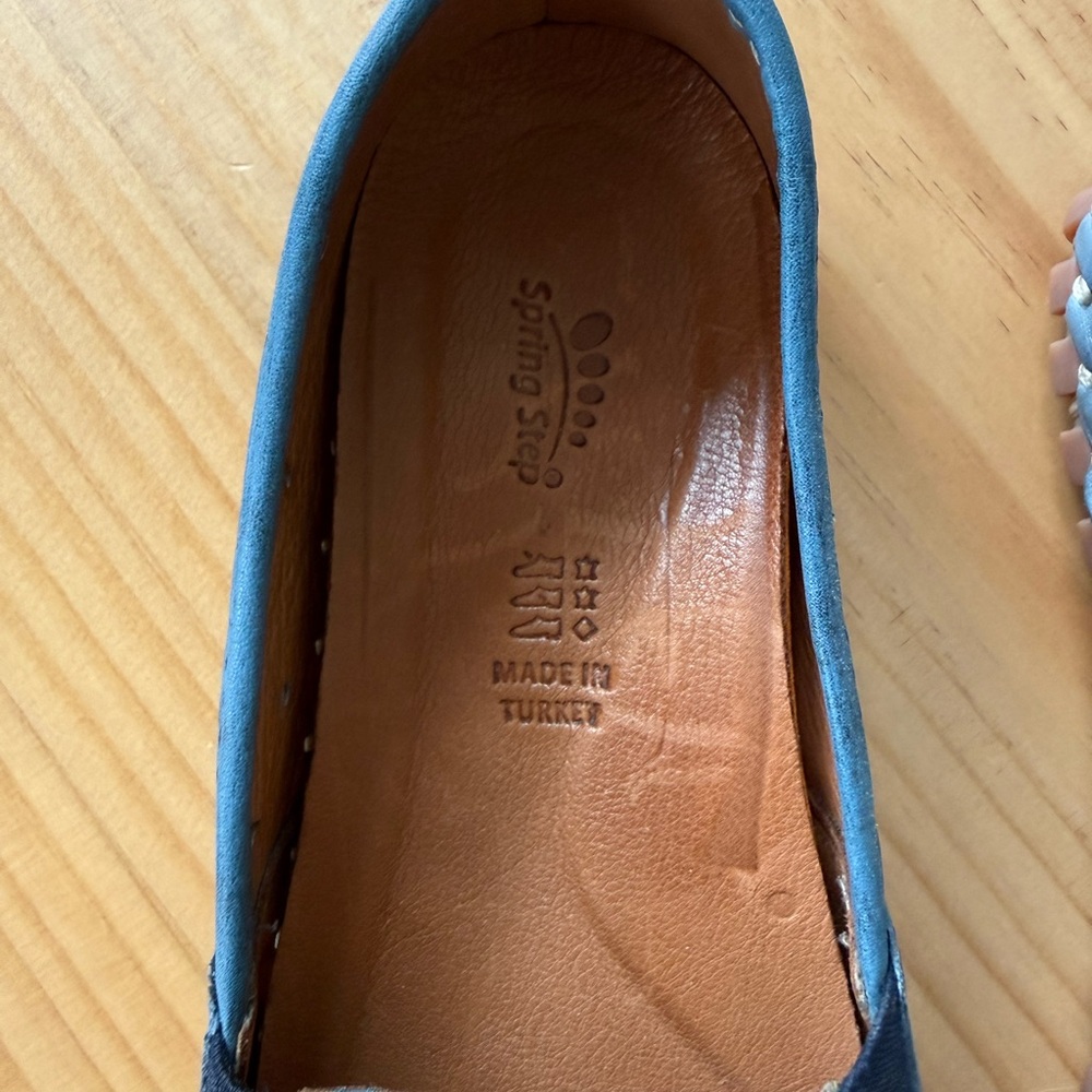 Spring Step Women’s Sz 38 / US 7.5 Fusaro Leather Loafer Shoes in Blue - Picture 4 of 7